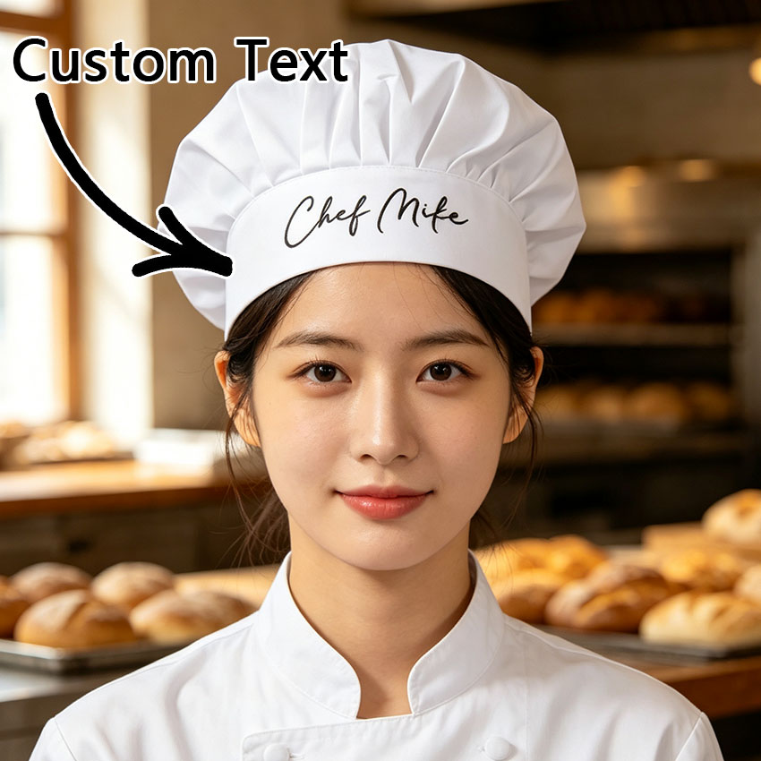 Baking In Kitchen - Customized Personalized Chef Hats, with the