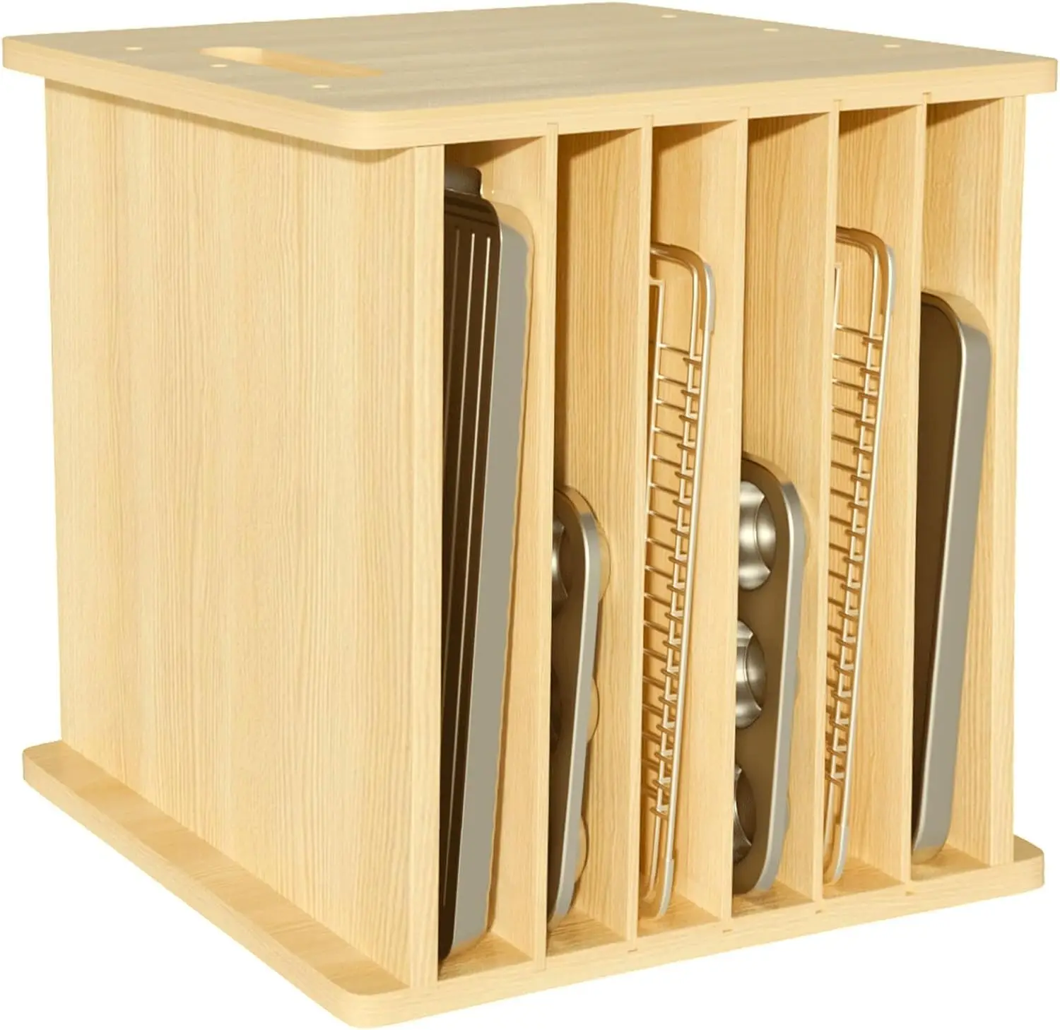 7 Tier Wooden Tray Dividers fo - Kitchen Baking Sheet Organizer 评论和价格