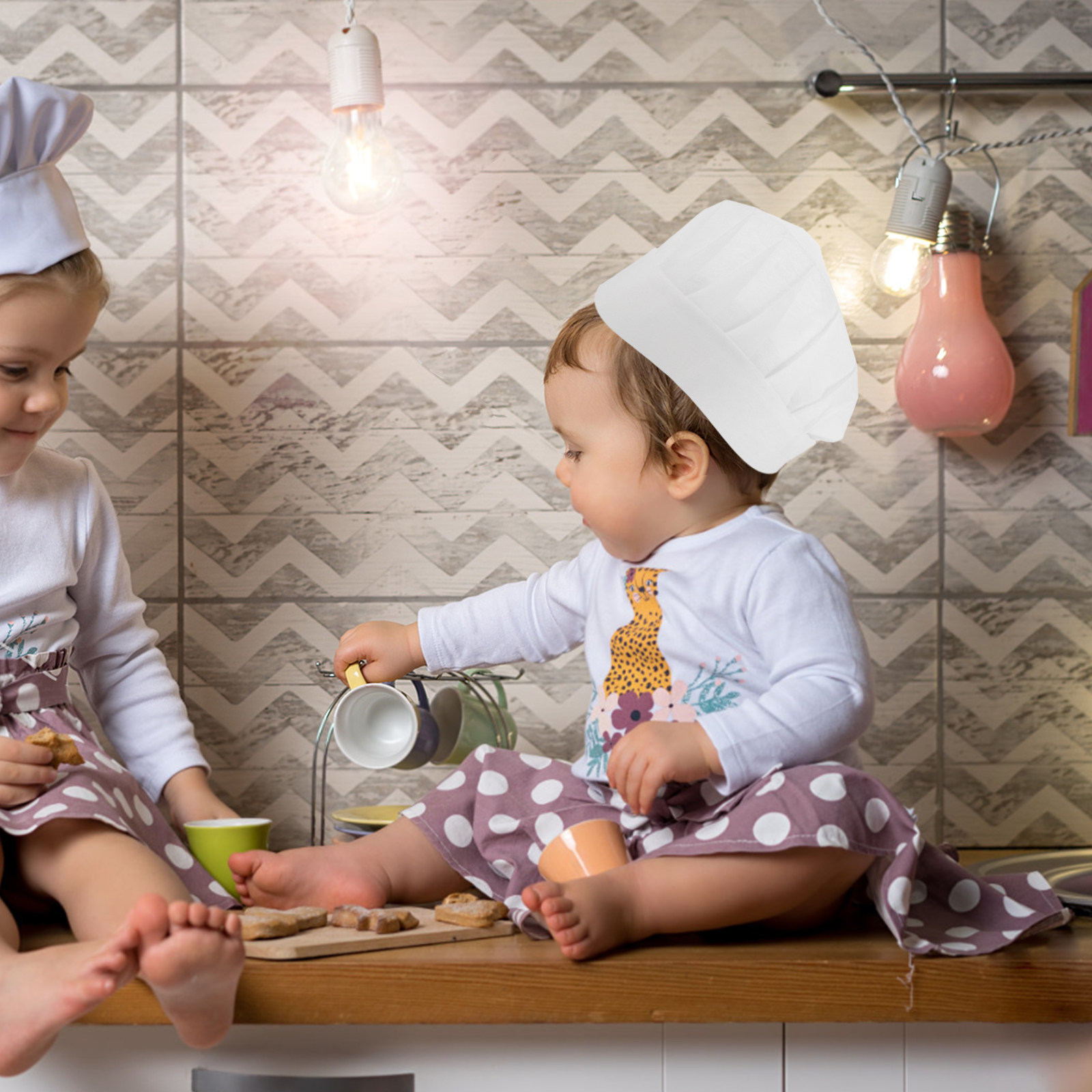 15Pcs Disposable Kids Chef Hat - Baking In Kitchen 评论和价格