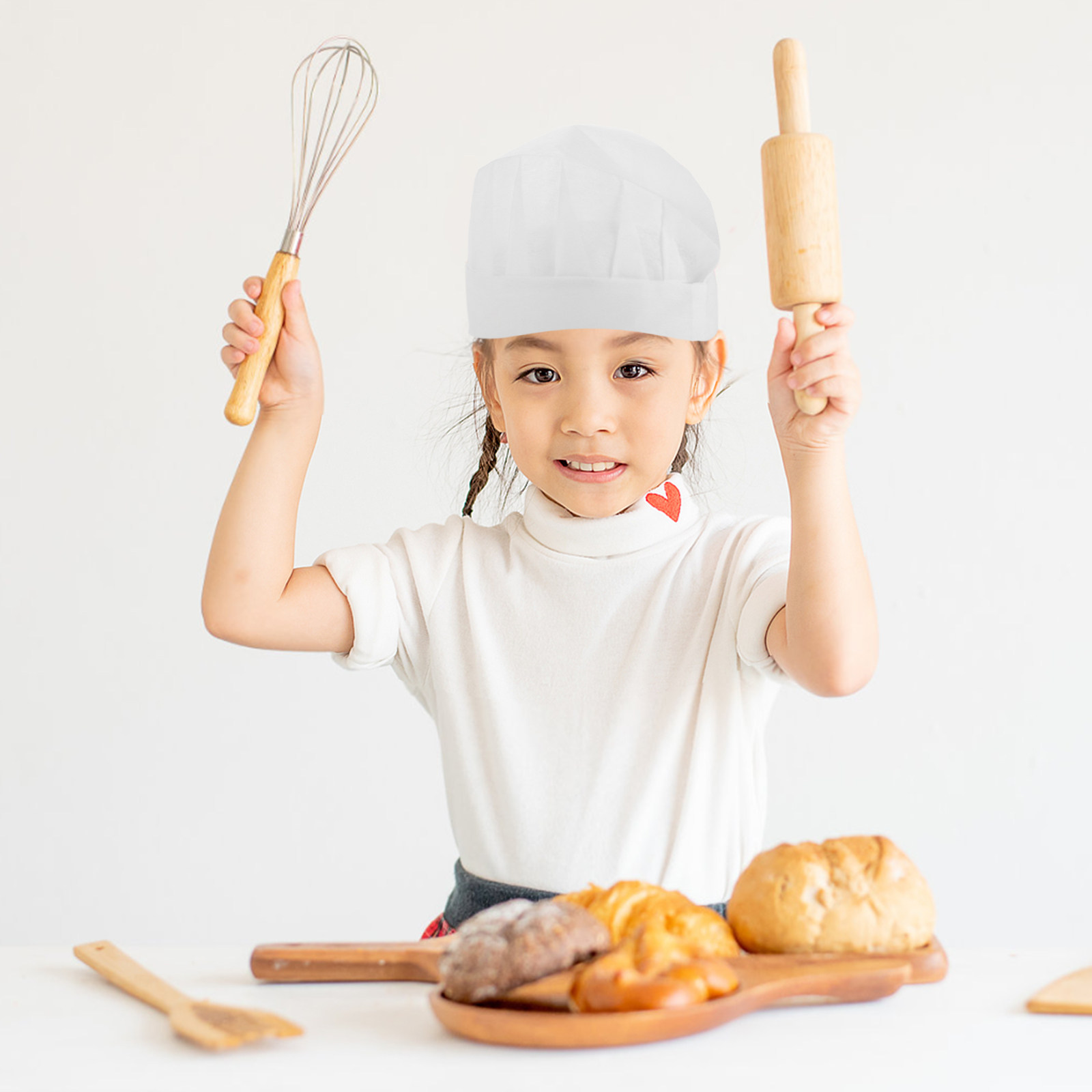 15Pcs Kids Chef Hats Disposabl - Baking In Kitchen 评论和价格