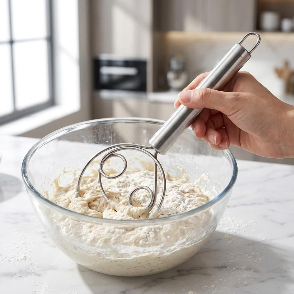 Dough Whisk Bread Mixer Stainl - Bread Baking Kitchen Utensils 评论和价格
