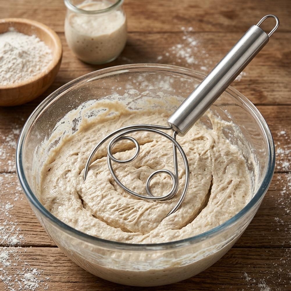 Dough Whisk Bread Mixer Stainl - Bread Baking Kitchen Utensils 评论和价格
