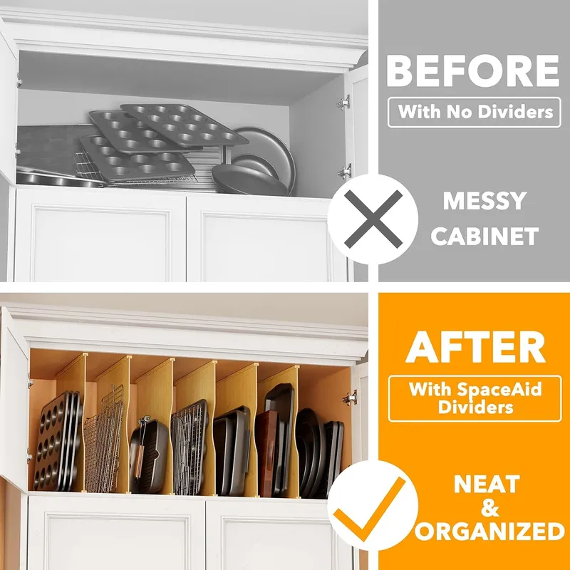 6 Pack Tray Dividers for Cabin - Kitchen Baking Sheet Organizer 评论和价格