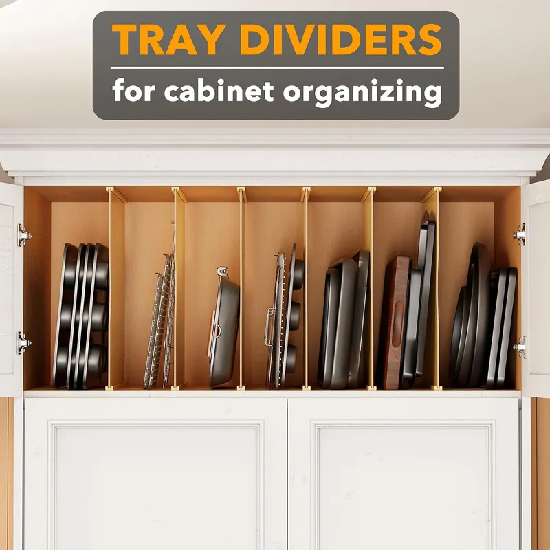 6 Pack Tray Dividers for Cabin - Kitchen Baking Sheet Organizer 评论和价格