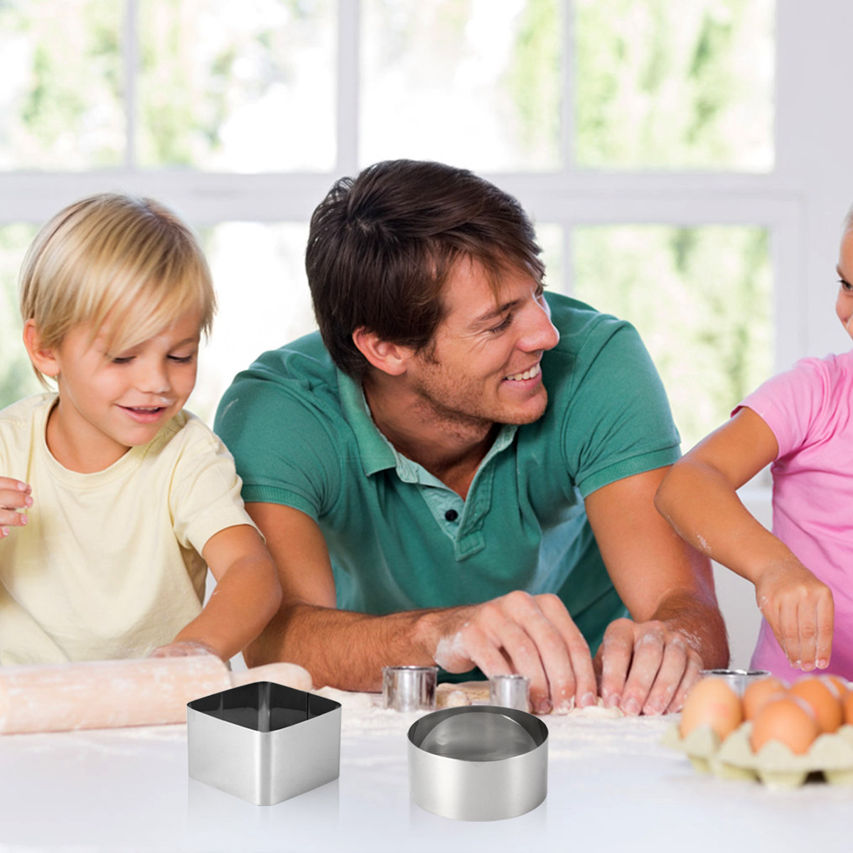 4Pcs Stainless Steel Mousse Ri - Kitchen Accessories For Baking 评论和价格