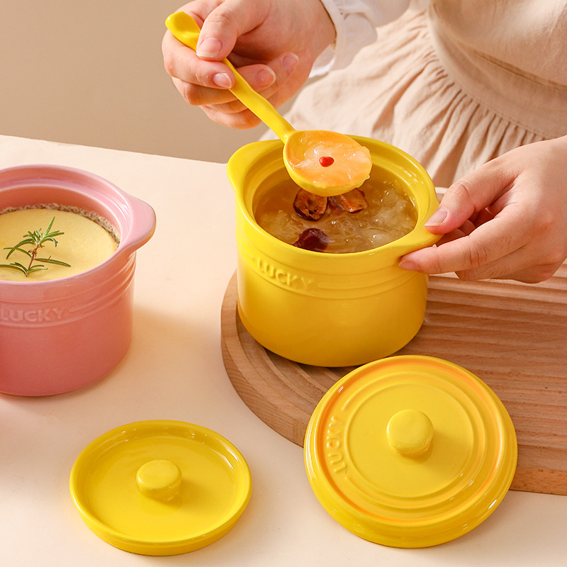 Double Lid Ceramic Bowl,Bird's - Kitchen Baking Utensil 评论和价格
