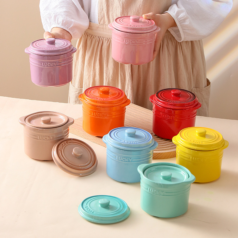 Double Lid Ceramic Bowl,Bird's - Kitchen Baking Utensil 评论和价格