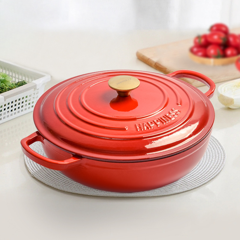 30cm Enamel Cast Iron Round Du - Bread Baking Kitchen Utensils 评论和价格