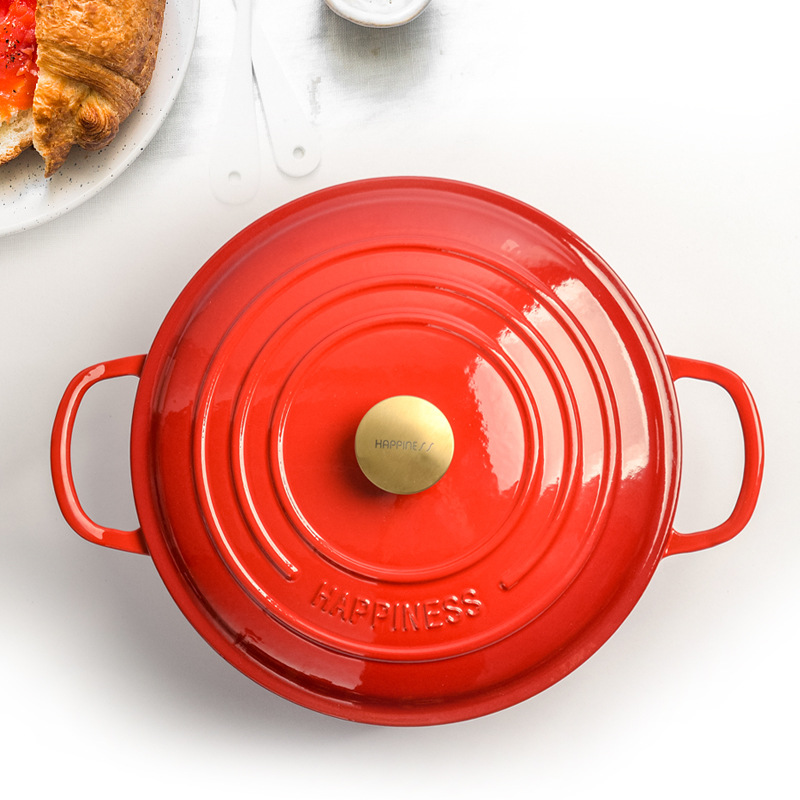 30cm Enamel Cast Iron Round Du - Bread Baking Kitchen Utensils 评论和价格