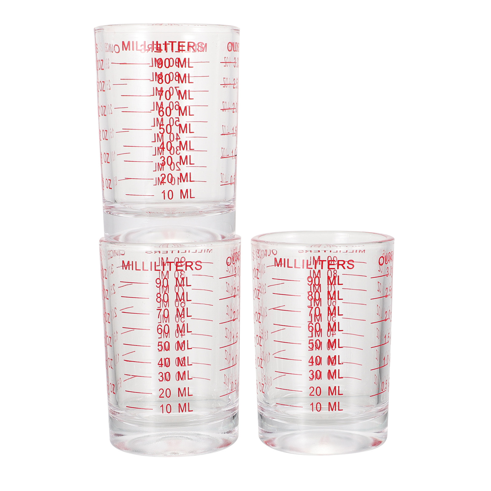 3Pcs Glass Measuring Cups Set  - Kitchen Baking Tools 评论和价格