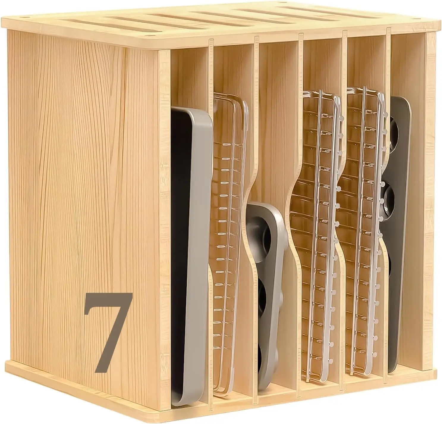 Wooden Tray Dividers for Cabin - Kitchen Baking Sheet Organizer 评论和价格