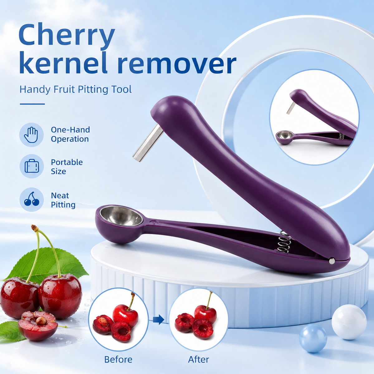 Cherry Kernel Remover Handheld - Kitchen Baking Tools 评论和价格