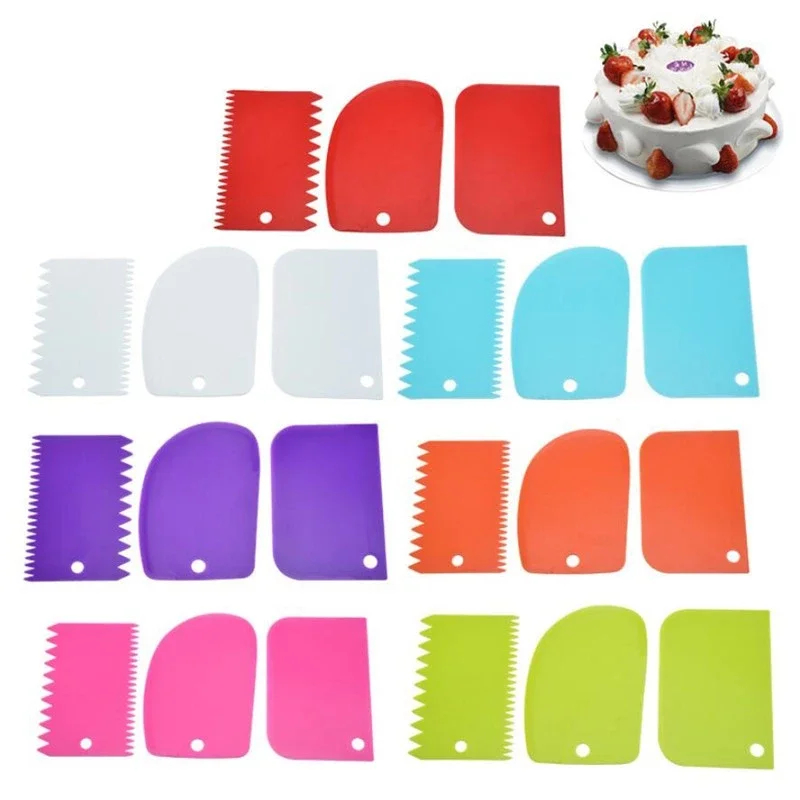 3PCS Cream Scraper Smoother Ir - Kitchen Baking Tools 评论和价格