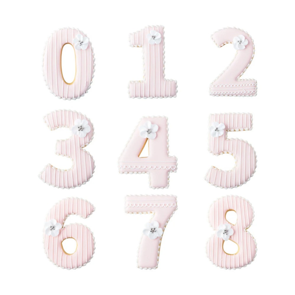 Large Numbers Cookie Cutters B - Kitchen Baking Utensil 评论和价格
