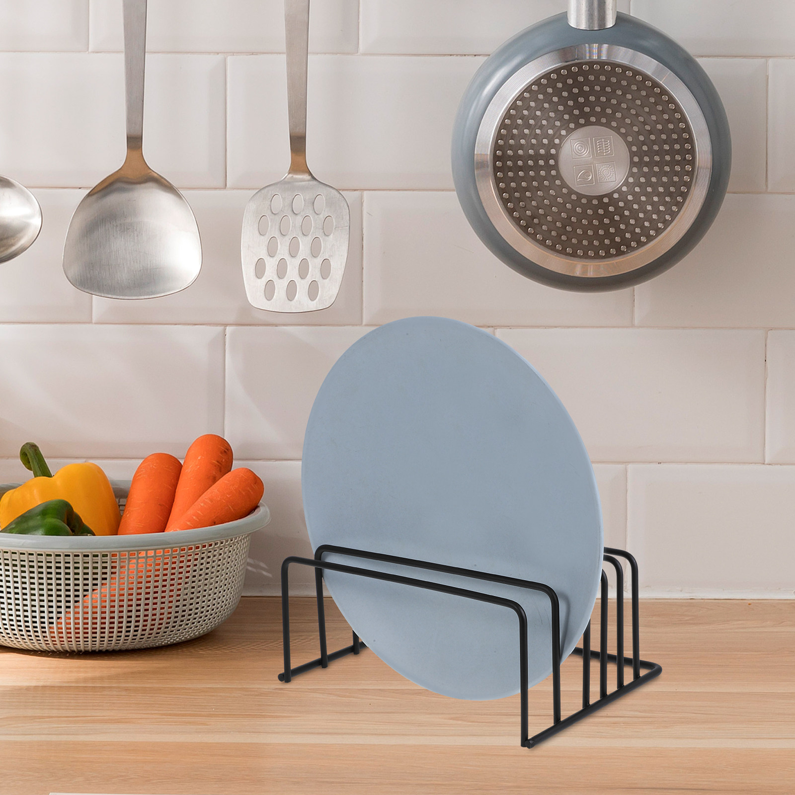 2Pcs Metal Kitchen Lid and Cut - Kitchen Baking Sheet Organizer 评论和价格
