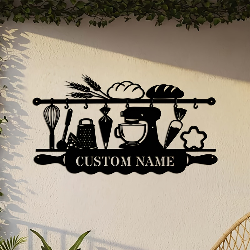 Personalized Kitchen Iron Wall - Baking In Kitchen 评论和价格