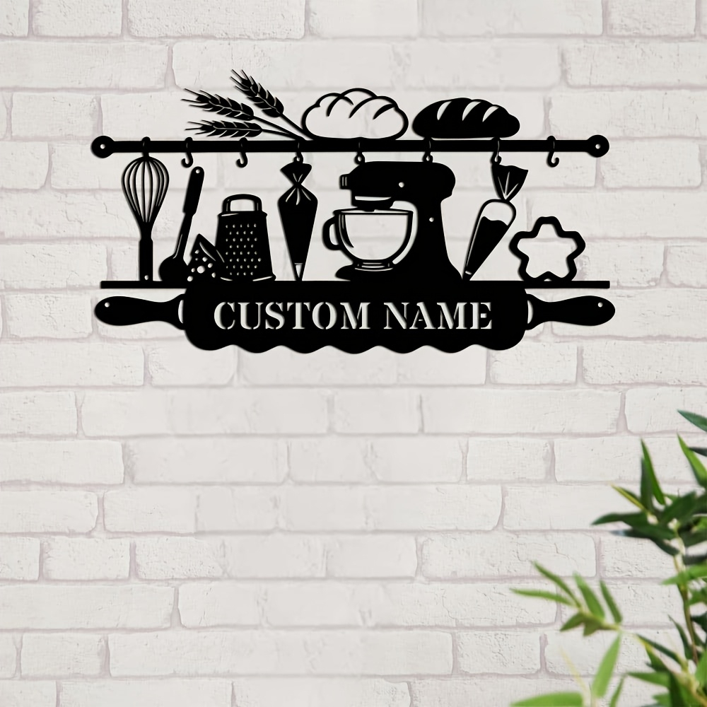 Personalized Kitchen Iron Wall - Baking In Kitchen 评论和价格